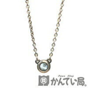 Tiffany & Co Elsa Peretti Color by the Yard Necklace Single Aquamarine Pendant